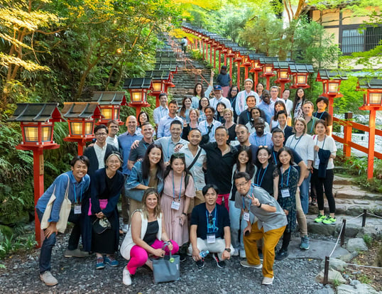 Class of 2023 on the steps of Kifune Shrine (Tue 7.25.23)